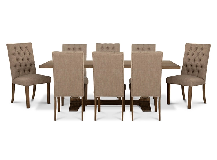JUEGO DE COMEDOR CIC SEATTLE 8 SILLAS BEIGE - 2