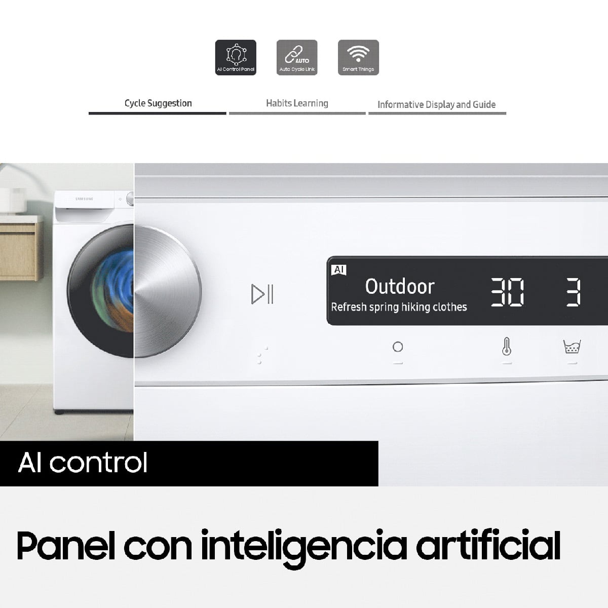 LAVADORA SECADORA SAMSUNG 12 KG 7 KG WD12T704DBH/ZS - 8