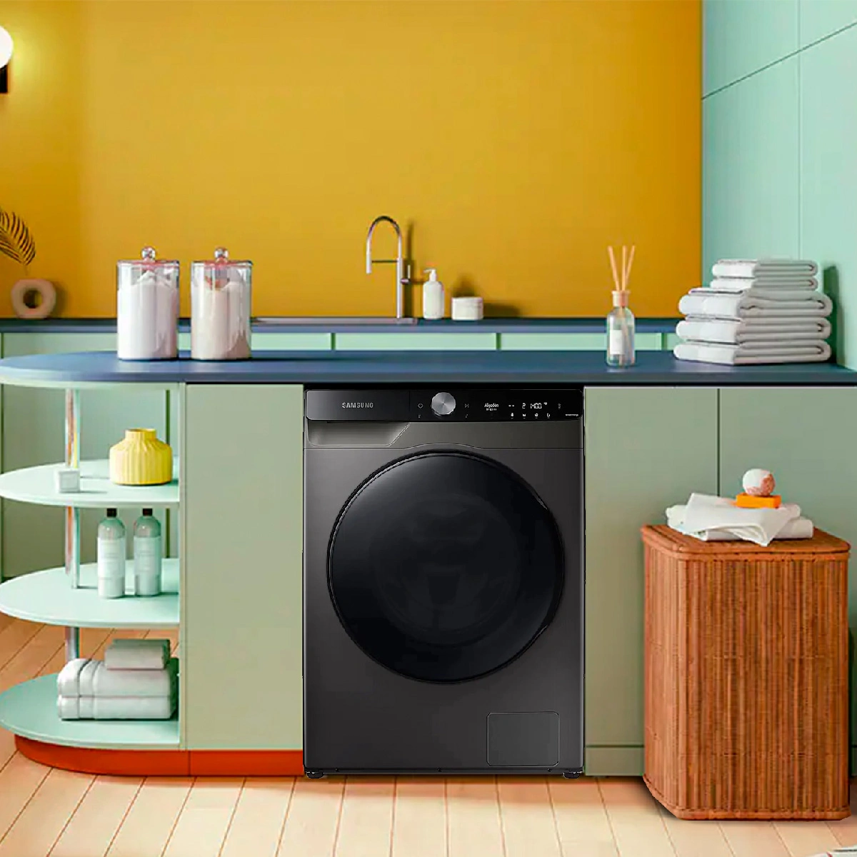 LAVADORA SECADORA SAMSUNG WD12T704DBX 12KG/7KG GRIS - 4
