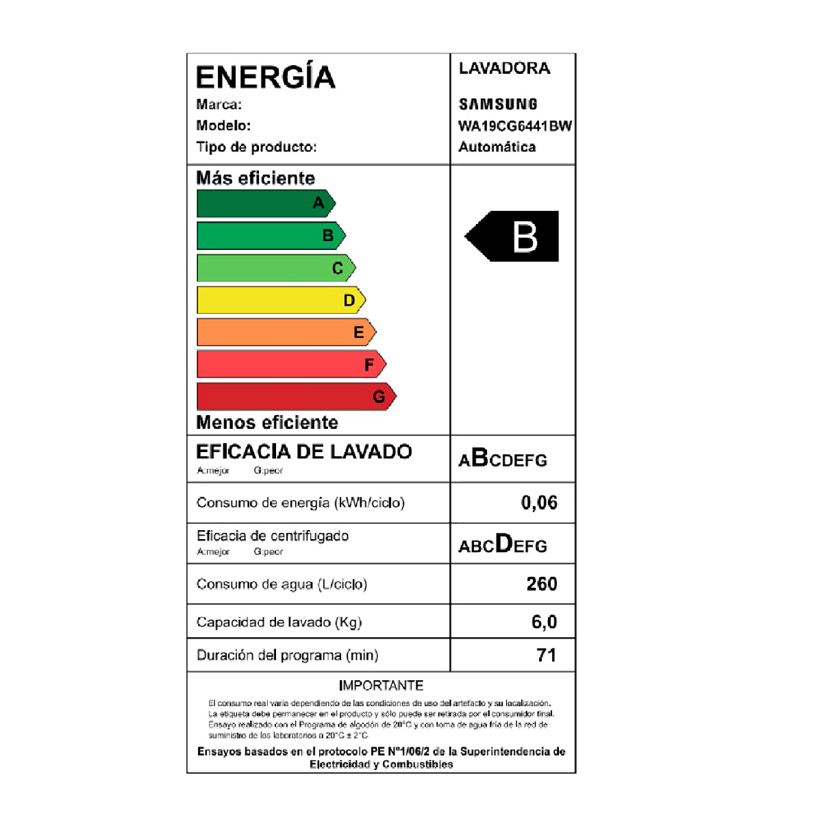 LAVADORA CARGA SUPERIOR SAMSUNG WA19CG6441BW 19KG BLANCO - 9