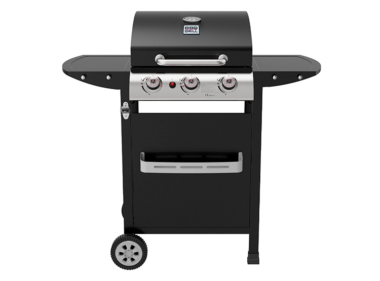 PARRILLA A GAS BBQ GRILL BOSTON PRO 3Q GRIS - 1