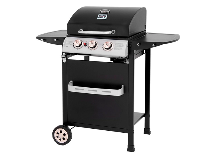 PARRILLA A GAS BBQ GRILL BOSTON PRO 3Q GRIS - 3