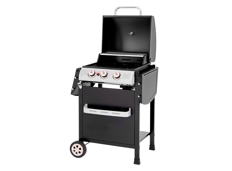 PARRILLA A GAS BBQ GRILL BOSTON PRO 3Q GRIS - 4
