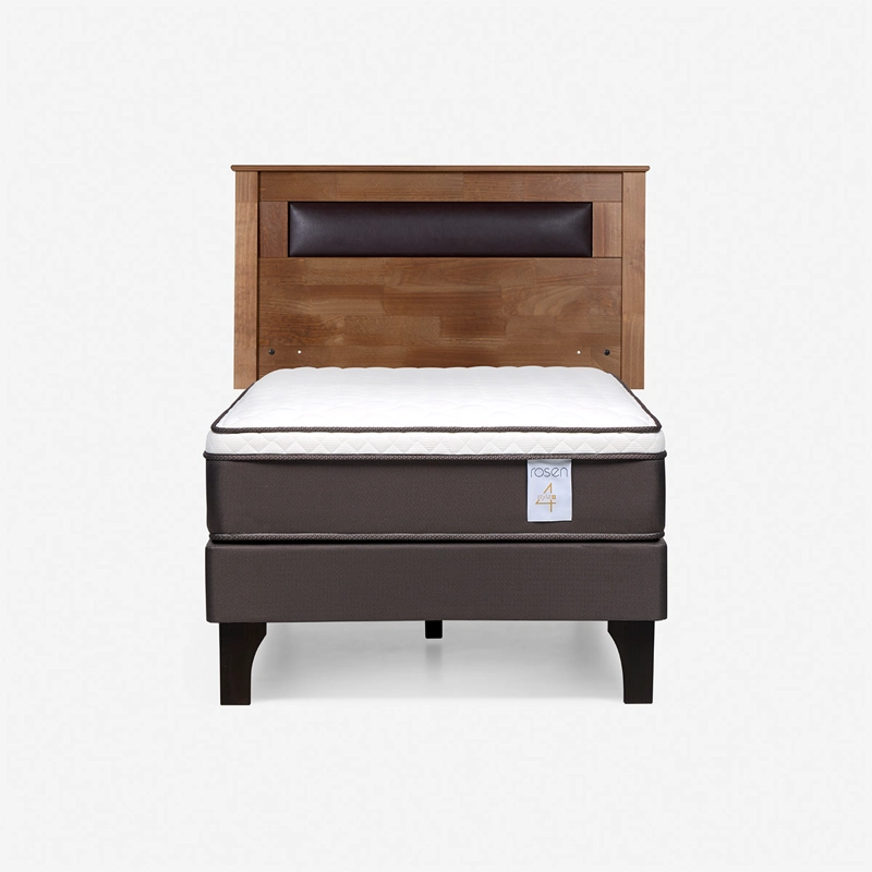 JUEGO DE DORMITORIO ROSEN CAMA EUROPEA NEW STYLE 4 PLUS 1 PLAZA + RESPALDO FERRARA - 1