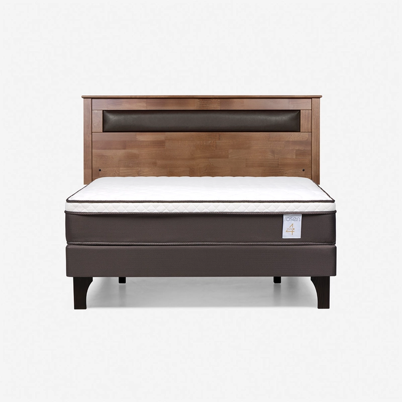 JUEGO DE DORMITORIO ROSEN CAMA EUROPEA NEW STYLE 4 PLUS BN 2 PLAZAS + RESPALDO FERRARA - 1