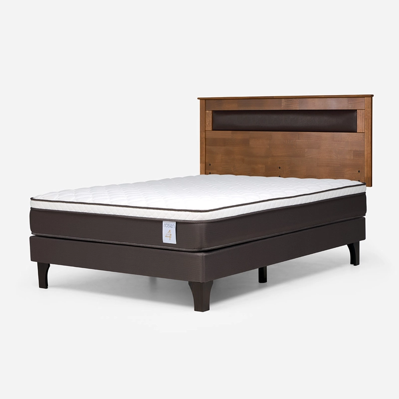JUEGO DE DORMITORIO ROSEN CAMA EUROPEA NEW STYLE 4 PLUS BN 2 PLAZAS + RESPALDO FERRARA - 2