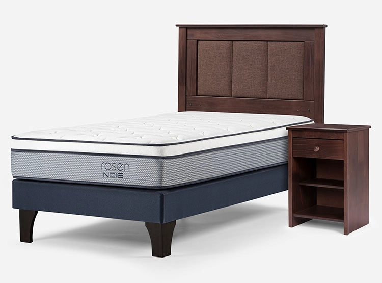 JUEGO DE DORMITORIO ROSEN CAMA EUROPEA INDIE 1.5 PLAZAS AZUL + SET RACHEL - 2