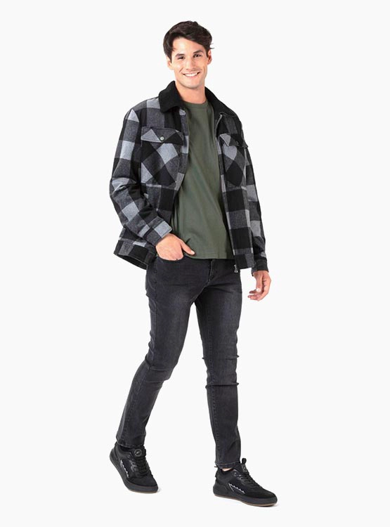JEANS SLIM HOMBRE ELLUS BLACK FIVE POCKETS BASIC - 1