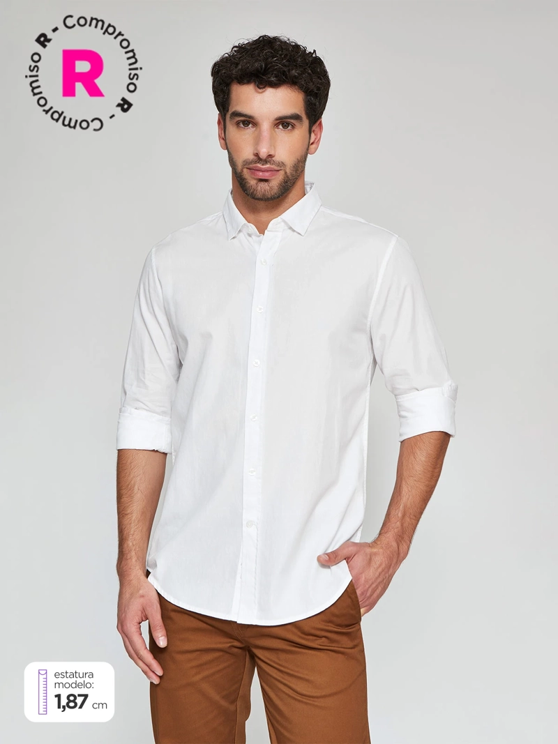 CAMISA HOMBRE CACHAREL ALGODÓN LAVADA - 1