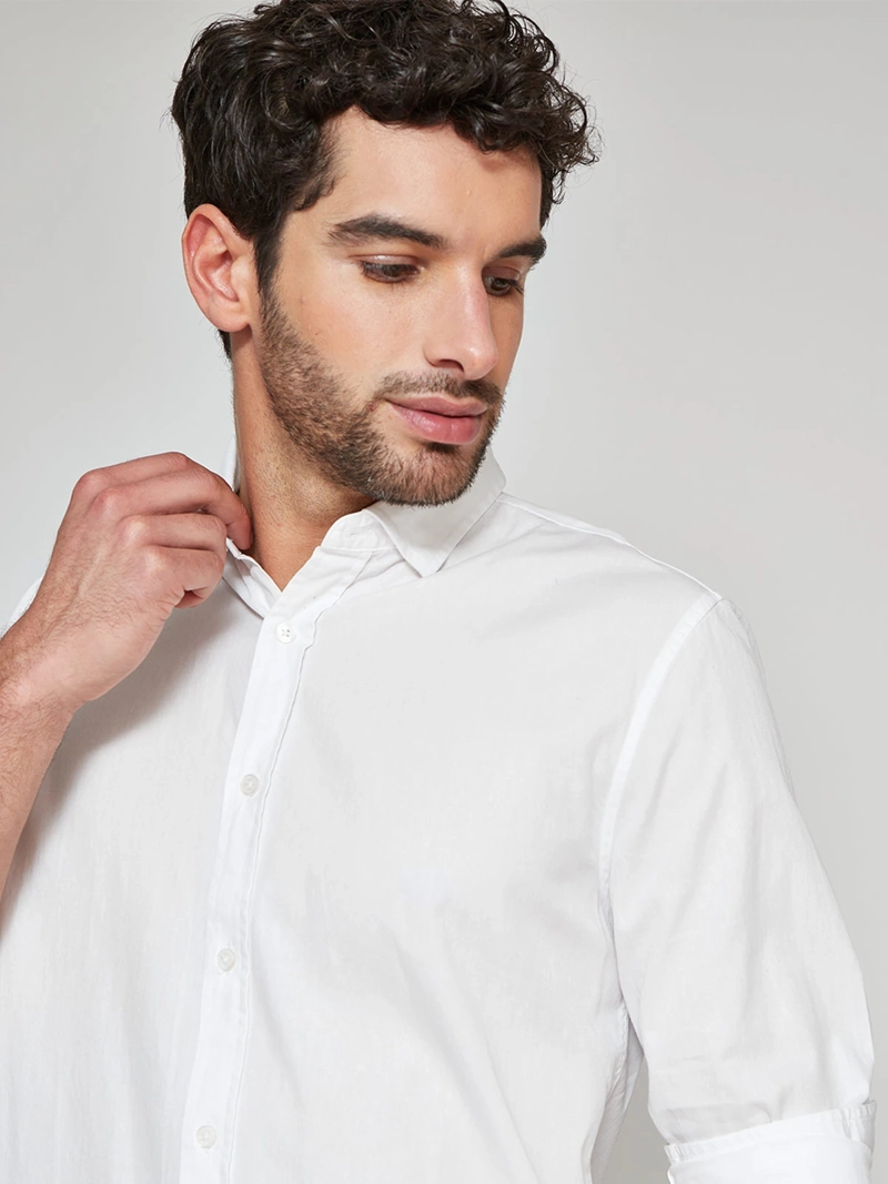 CAMISA HOMBRE CACHAREL ALGODÓN LAVADA - 3