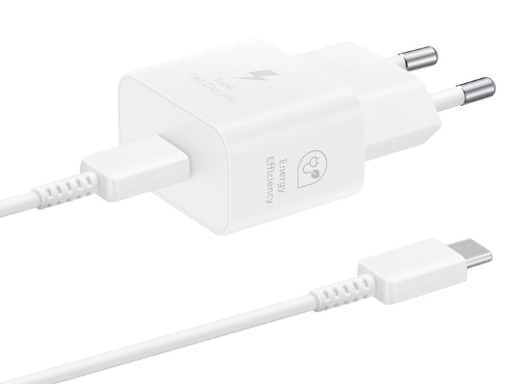 CARGADOR CELULAR SAMSUNG 25 W EP-T2510XWEGCH TIPO C BLANCO CON CABLE - 4
