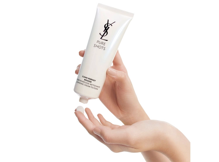 LIMPIADOR FACIAL YVES SAINT LAURENT PURE SHOTS CLEAN REBOOT MOUSSE 125 ML - 4