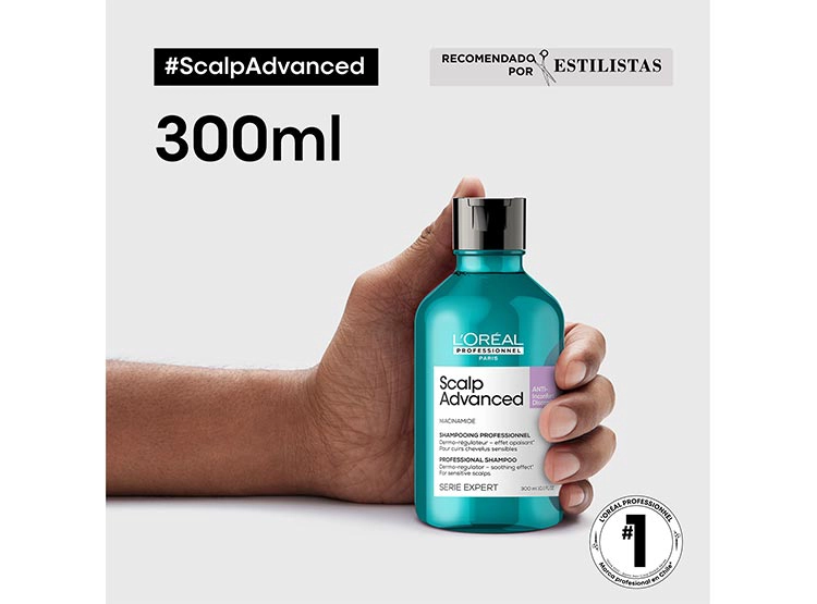 SHAMPOO L'ORÉAL PROFESSIONNEL NIACINAMIDA ANTIIRRITACIÓN CUERO CABELLUDO IRRITADO 300 ML - 2