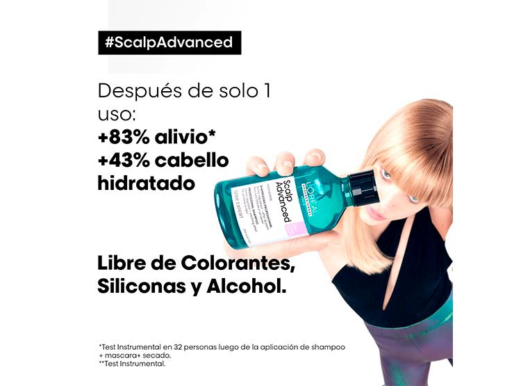 SHAMPOO L'ORÉAL PROFESSIONNEL NIACINAMIDA ANTIIRRITACIÓN CUERO CABELLUDO IRRITADO 300 ML - 3