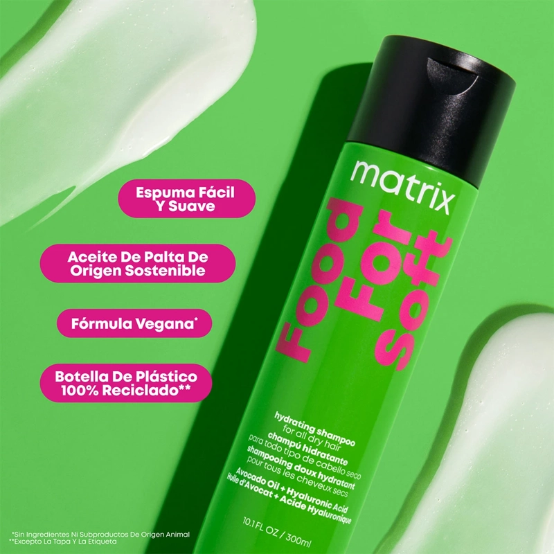 SHAMPOO HIDRATANTE MATRIX CABELLO SECO FOOD FOR SOFT 300 ML - 4