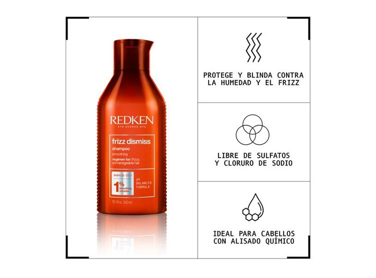 SET CAPILAR REDKEN SHAMPOO 300 ML + ACONDICIONADOR 300 ML FRIZZ DISMISS ANTIFRIZZ - 2