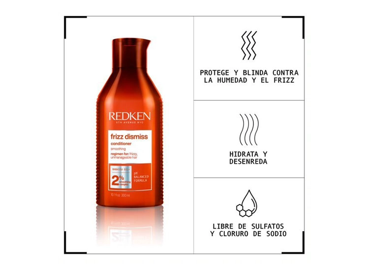 SET CAPILAR REDKEN SHAMPOO 300 ML + ACONDICIONADOR 300 ML FRIZZ DISMISS ANTIFRIZZ - 3