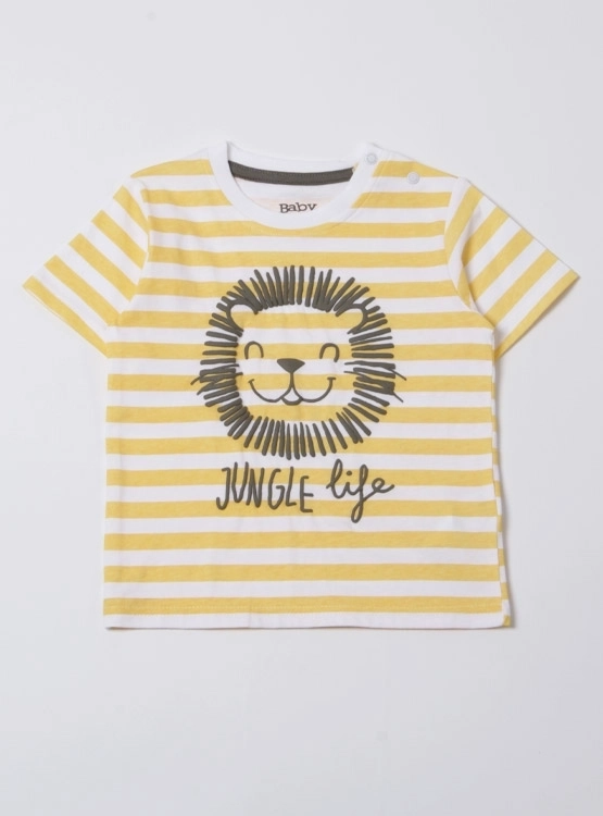 POLERA RAYAS CON DELINEADO ANIMAL BABY HARVEST - 1