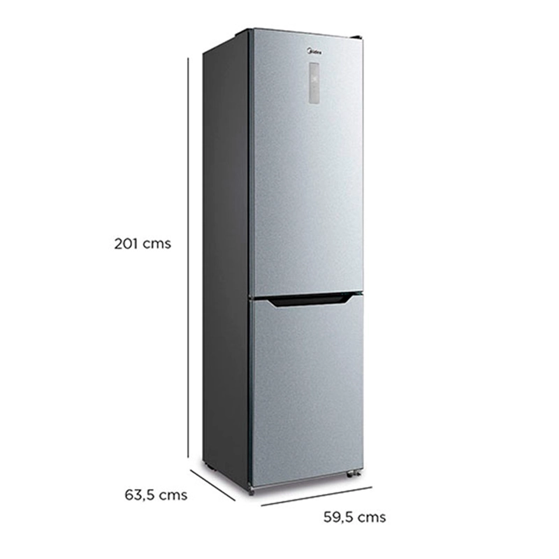 REFRIGERADOR BOTTOM FREEZER MIDEA MDRB489MTE50 330L NO FROST PLATA - 3
