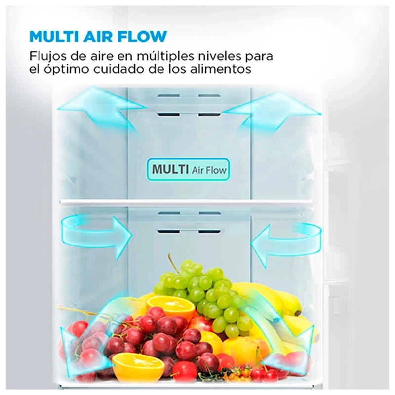REFRIGERADOR BOTTOM FREEZER MIDEA MDRB489MTE50 330L NO FROST PLATA - 6