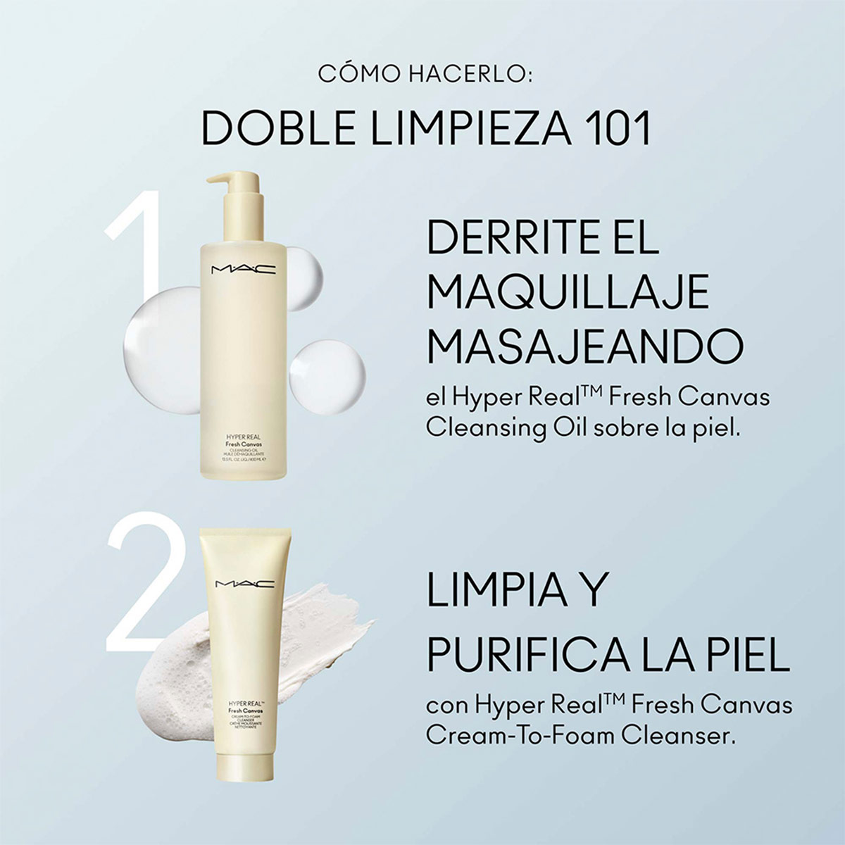 LIMPIADOR FACIAL MAC HYPER REAL FRESH CANVAS CREAM TO FOAM 30 ML - 5