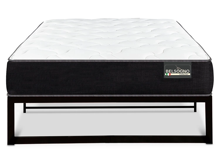 CAMA EUROPEA BELSOGNO IRON SMART PLUS 1.5 PLAZAS NEGRO - 1