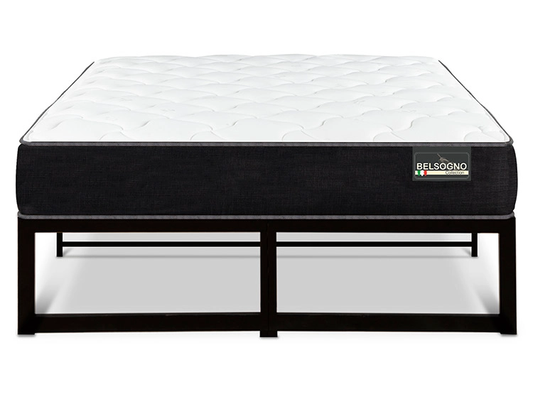 CAMA EUROPEA BELSOGNO IRON SMART PLUS 2 PLAZAS NEGRO - 1