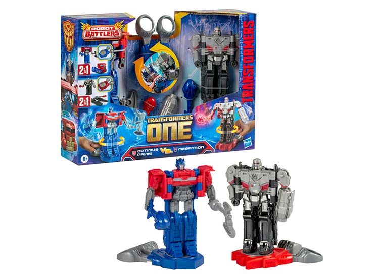 FIGURA DE ACCIÓN TRANSFORMERS ONE ROBOT BATTLERS OPTIMUS PRIME (ORIEN PAX) Y MEGATRON (D-16) - 2