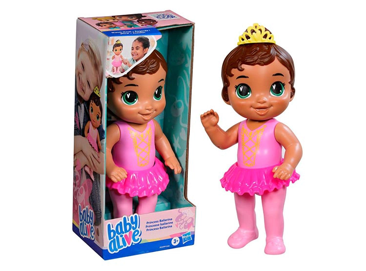 MUÑECA BABY ALIVE PRINCESA BAILARINA CABELLO CASTAÑO - 2