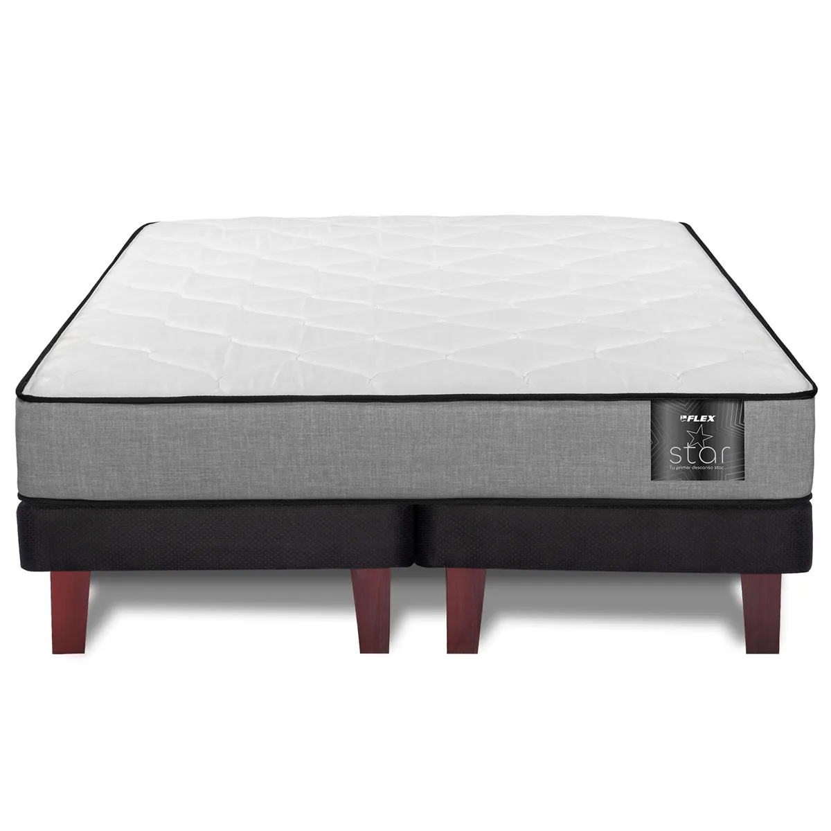 CAMA EUROPEA FLEX FLAT STAR BD 2 PLAZAS 150 X 190 CM - 1