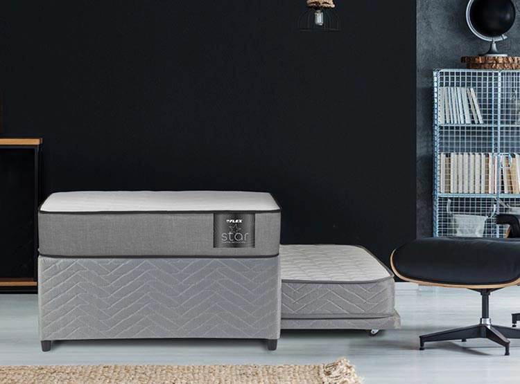 CAMA DIVAN FLEX STAR 1 PLAZA GRIS - 5
