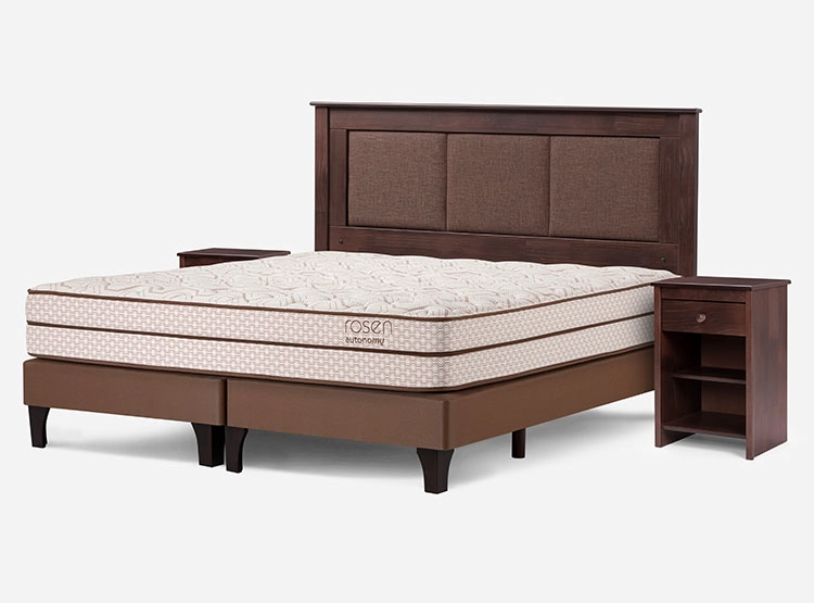 JUEGO DE DORMITORIO ROSEN CAMA EUROPEA AUTONOMY LAND BD 2 PLAZAS CAFÉ + SET RACHEL - 2