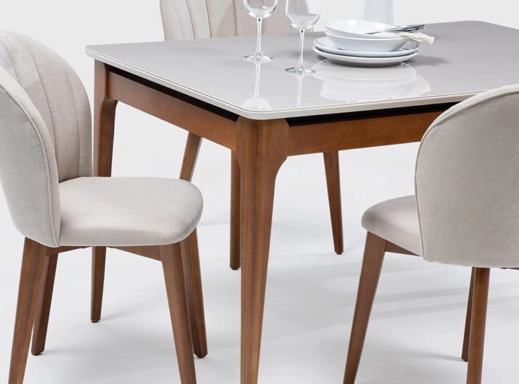JUEGO DE COMEDOR DECOCASA ADDAR ALBA SP 4 SILLAS BLANCO - 8