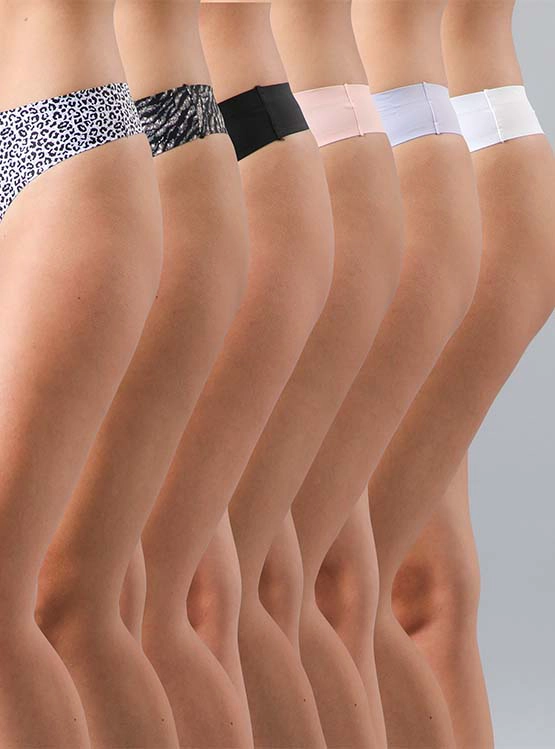 6 PACK COLALESS MUJER FLORES 25327 - 1