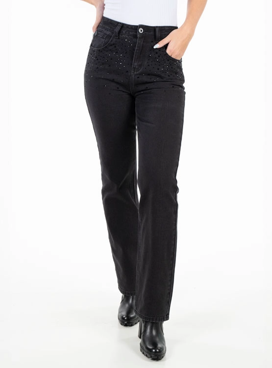 JEANS MUJER ELLUS ALGODÓN BRILLOS - 2