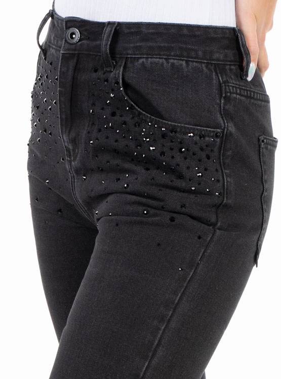 JEANS MUJER ELLUS ALGODÓN BRILLOS - 4