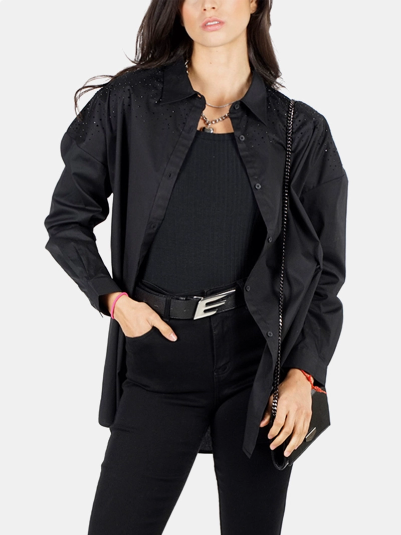BLUSA MUJER ELLUS MANGA LARGA ALGODÓN - 1