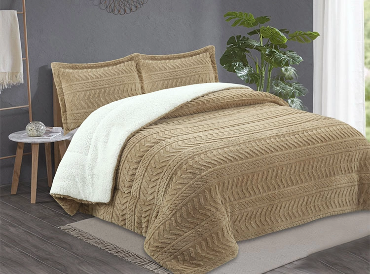 PLUMON ANDES JACQUARD CHIPORRO BEIGE 2 PL - 1