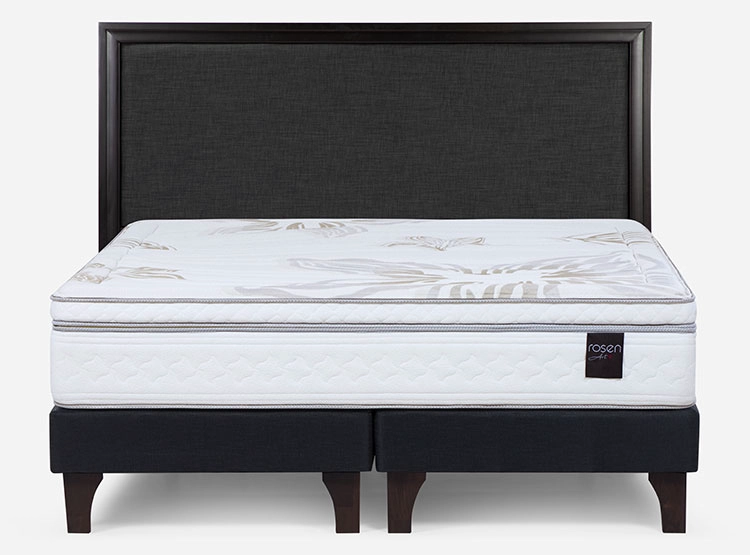 JUEGO DE DORMITORIO ROSEN CAMA EUROPEA ART 4 SÚPER KING GRAFITO + RESPALDO NOLITA - 1