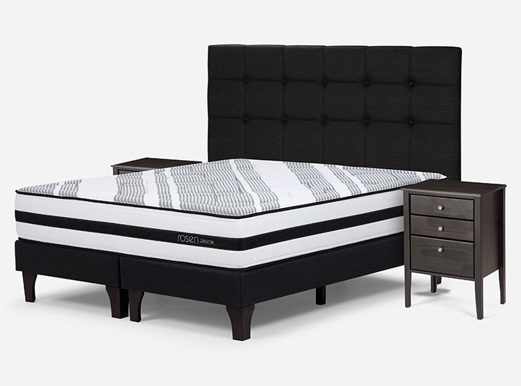 JUEGO DE DORMITORIO ROSEN CAMA EUROPEA DRIVEN SÚPER KING GRAFITO + SET ISSEY - 2