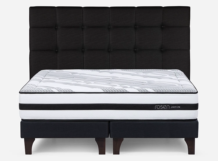 JUEGO DE DORMITORIO ROSEN CAMA EUROPEA DRIVEN SÚPER KING GRAFITO + RESPALDO ISSEY - 1