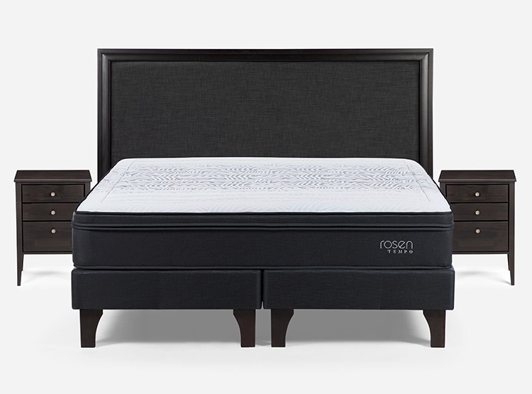 JUEGO DE DORMITORIO ROSEN CAMA EUROPEA TEMPO SÚPER KING GRAFITO + SET NOLITA - 1