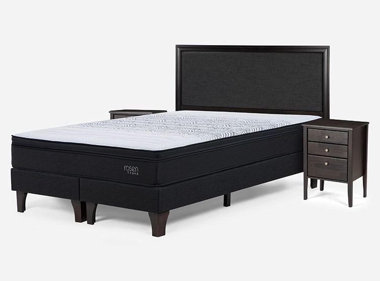 JUEGO DE DORMITORIO ROSEN CAMA EUROPEA TEMPO SÚPER KING GRAFITO + SET NOLITA - 2