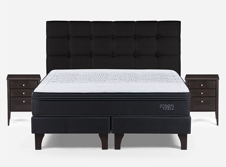 JUEGO DE DORMITORIO ROSEN CAMA EUROPEA TEMPO SÚPER KING GRAFITO + SET ISSEY - 1