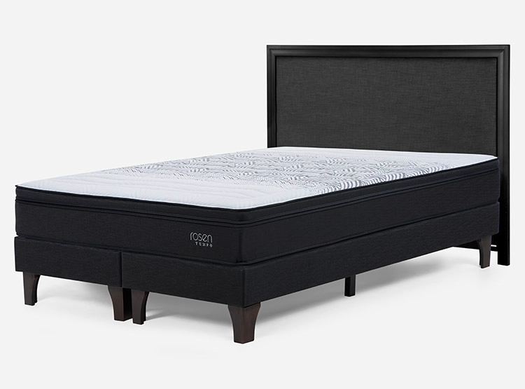 JUEGO DE DORMITORIO ROSEN CAMA EUROPEA TEMPO SÚPER KING GRAFITO + RESPALDO NOLITA - 2