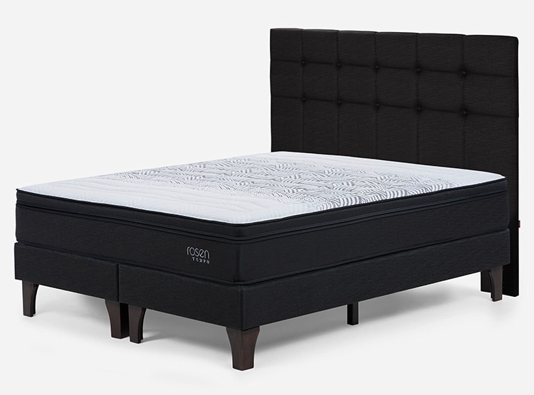 JUEGO DE DORMITORIO ROSEN CAMA EUROPEA TEMPO SÚPER KING GRAFITO + RESPALDO ISSEY - 2