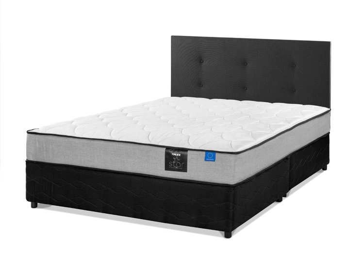JUEGO DE DORMITORIO FLEX CAMA AMERICANA STAR BD 2 PLAZAS GRIS + RESPALDO ROYAL - 2
