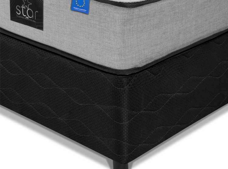 JUEGO DE DORMITORIO FLEX CAMA AMERICANA STAR BD 2 PLAZAS GRIS + RESPALDO ROYAL - 3