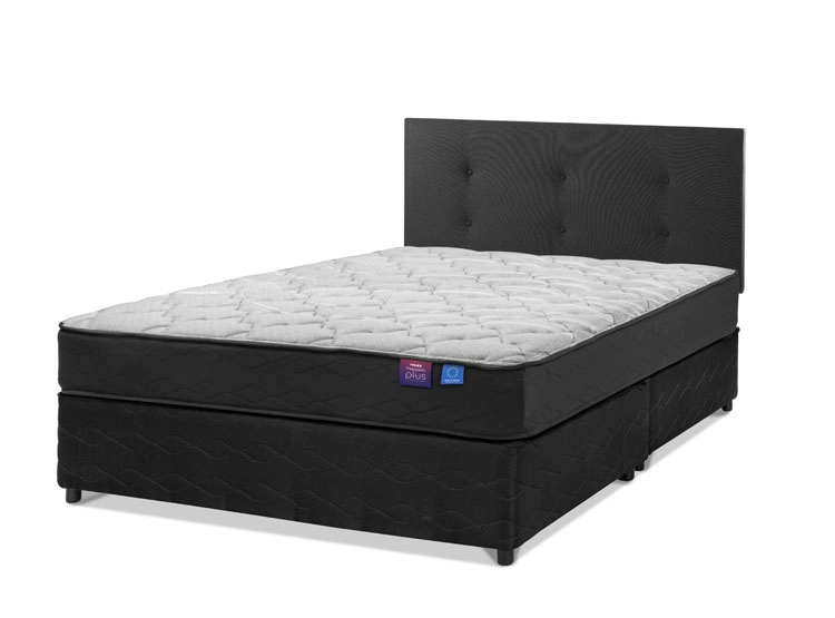 JUEGO DE DORMITORIO FLEX CAMA AMERICANA THERAPEDIC PLUS BD 2 PLAZAS NEGRO + RESPALDO ROYAL - 2
