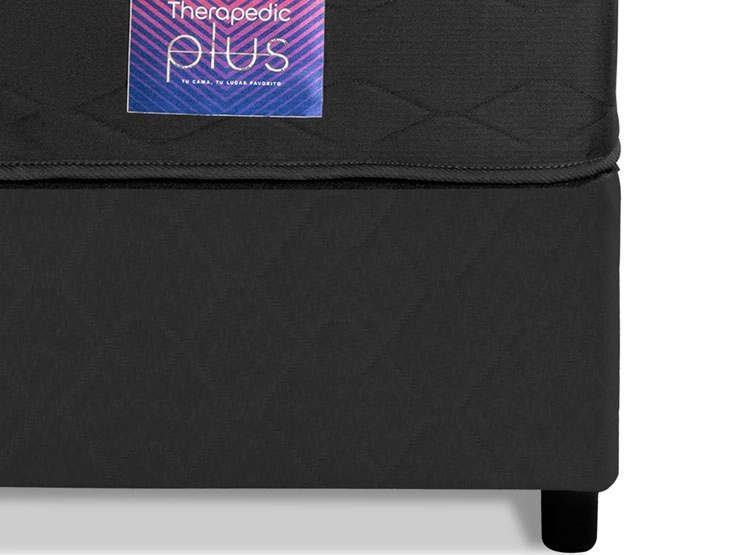 JUEGO DE DORMITORIO FLEX CAMA AMERICANA THERAPEDIC PLUS BD 2 PLAZAS NEGRO + RESPALDO ROYAL - 3
